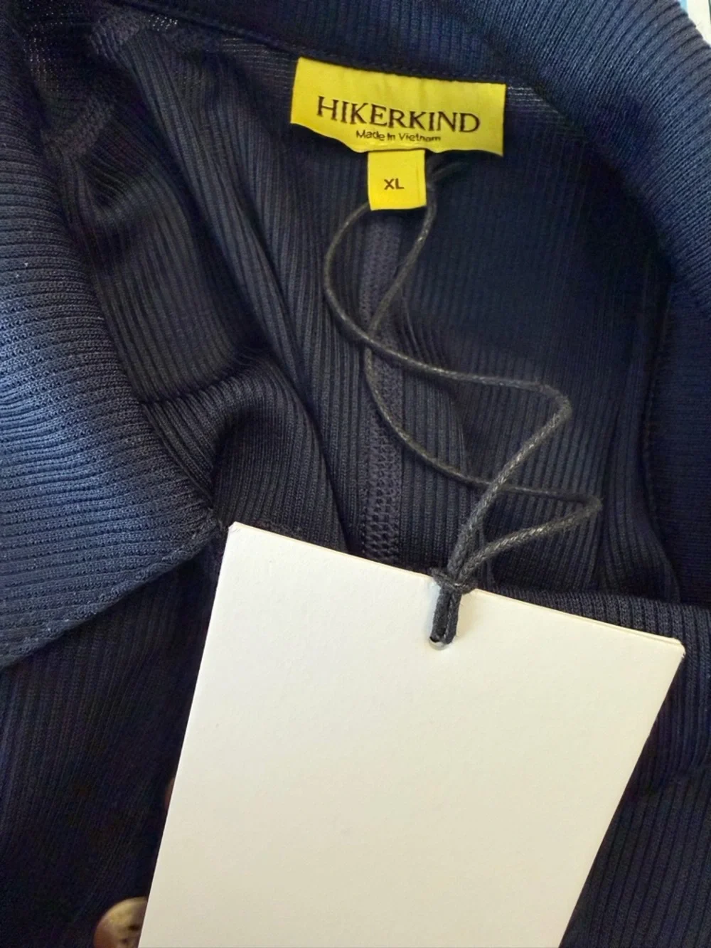 Hikerkind Ribbed Merino Wool Blend Polo 01 In Woad - Picture 5 of 7